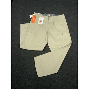 New Dockers Pants Men's 38x30 Beige Utility Cargo Classic Fit Stretch Cotton